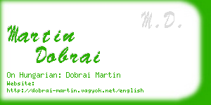 martin dobrai business card